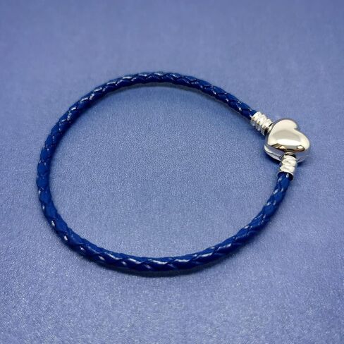 عميق بولي المنسوجة الجلود سوار سحر القلب المشبك سلسلة معصمه ل باندورا الأوروبي الخرزة سحر النساء الرجال المجوهرات 21 سنتيمتر in Kuwait