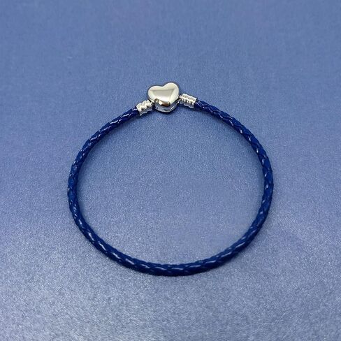 عميق بولي المنسوجة الجلود سوار سحر القلب المشبك سلسلة معصمه ل باندورا الأوروبي الخرزة سحر النساء الرجال المجوهرات 21 سنتيمتر in Kuwait