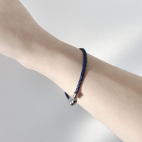 عميق بولي المنسوجة الجلود سوار سحر القلب المشبك سلسلة معصمه ل باندورا الأوروبي الخرزة سحر النساء الرجال المجوهرات 21 سنتيمتر in Kuwait