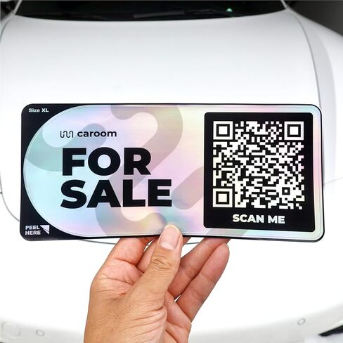لافتة سيارة للبيع - 4 عبوات من التطبيق متضمنة لسهولة إدراج المركبات، مادة لاصقة ممتازة، كبيرة وصغيرة للبيع لافتات للمركبة in Saudi Arabia