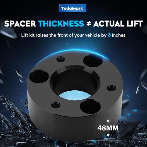 TadaMark Leveling Lift Kit 3in Front & 2in Rear Suspension Kit Fit for Dodge for Ram 1500 2009-2010 Fit for Ram 1500 4WD 2011-2023 3" Front Strut Spacers and 2" Rear Lift Spacer in Saudi Arabia