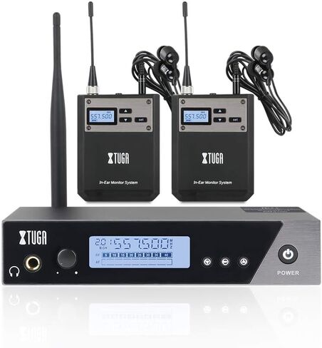 نظام مراقبة الأذن XTUGA IEM1100 UHF أحادي القناة بتردد قابل للتحديد، نظام مراقبة لاسلكي احترافي داخل الأذن مثالي للمرحلة والاستوديو والمعارض والمحاضرات والخطاب in Kuwait