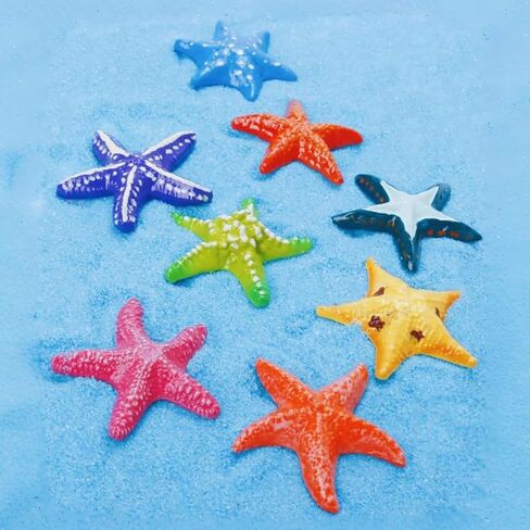 مجموعة أشكال نجم البحر الصغيرة 8 قطع من Hiawbon، أشكال حيوانات نجم البحر البحرية المصغرة مقاس 1.77 بوصة، مجموعة تمثال نجم البحر ذات المناظر الطبيعية المصغرة، تمثال صغير لنجم البحر على الشاطئ لتزيين كعكة الحديقة الخيالية in Kuwait