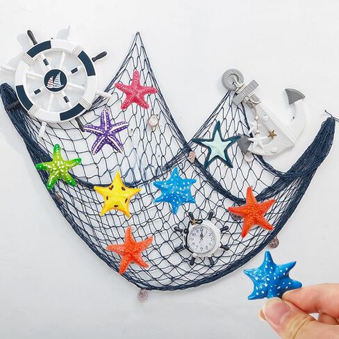 مجموعة أشكال نجم البحر الصغيرة 8 قطع من Hiawbon، أشكال حيوانات نجم البحر البحرية المصغرة مقاس 1.77 بوصة، مجموعة تمثال نجم البحر ذات المناظر الطبيعية المصغرة، تمثال صغير لنجم البحر على الشاطئ لتزيين كعكة الحديقة الخيالية in Kuwait