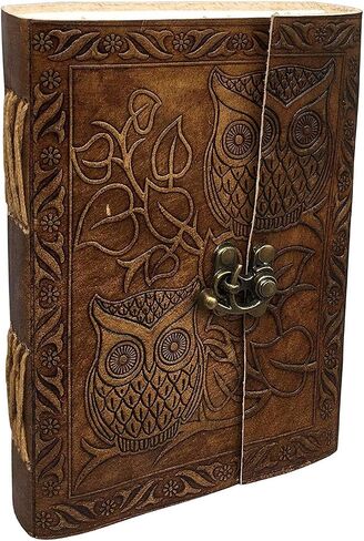 Dharma_craft Geniune Leather Journal Christmas Handmade Leather Bound Dairy Notepad for Men and Women with Unlined Handmade Pape 7 x 5 Inches Traveler's Notebook in Saudi Arabia