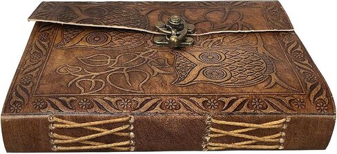 Dharma_craft Geniune Leather Journal Christmas Handmade Leather Bound Dairy Notepad for Men and Women with Unlined Handmade Pape 7 x 5 Inches Traveler's Notebook in Saudi Arabia