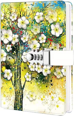 Diary with Lock for Women, A5 PU Leather Journal with Combination Lock, 220 Pages Secret Diary with Lock for Girls Boys in Saudi Arabia