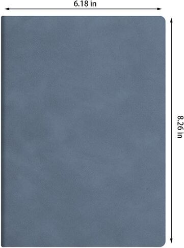 JuTao Fine Cover Lined Journal Notebooks, Classic Notebook, Line Ruled, Notebook 100 Pages Thickened Paper 6.1 "x8.2" Writing Notepad (Blue Gray) in Saudi Arabia