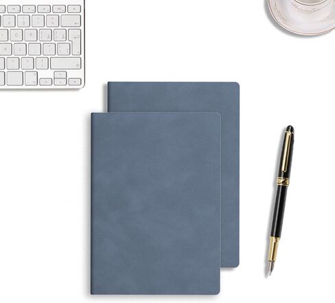 JuTao Fine Cover Lined Journal Notebooks, Classic Notebook, Line Ruled, Notebook 100 Pages Thickened Paper 6.1 "x8.2" Writing Notepad (Blue Gray) in Saudi Arabia