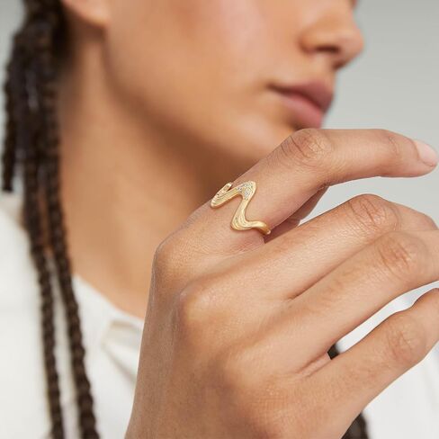 VACRONA 14K Gold Plated Rings for Women Trendy Cubic Zirconia Beaded Sparkle Stackable Rings Handmade Statement Rings Gold Hypoallergenic Finger Jewelry in Saudi Arabia