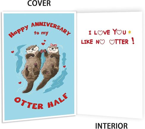 Anniversary Card Gift for Wife, Husband,Boyfriend or Girlfriend,Romantic Anniversary Card for Men Women,Wedding Anniversary Cards for Him Her,Love Card for Couple in Kuwait