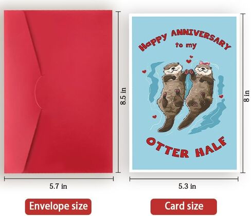 Anniversary Card Gift for Wife, Husband,Boyfriend or Girlfriend,Romantic Anniversary Card for Men Women,Wedding Anniversary Cards for Him Her,Love Card for Couple in Kuwait