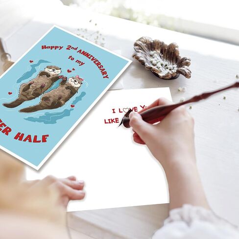 Anniversary Card Gift for Wife, Husband,Boyfriend or Girlfriend,Romantic Anniversary Card for Men Women,Wedding Anniversary Cards for Him Her,Love Card for Couple in Kuwait
