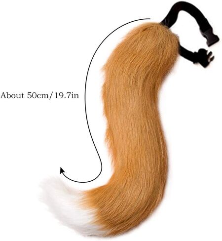 Faux Fur Fox Tail Wolf Tail Cosplay Halloween Christmas Fancy Party Costume in Saudi Arabia