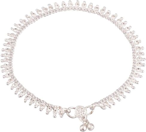 Efulgenz Oxidized Silver Anklets Indian Indian Jewelry Boho Anklets Barefoot Sandals Crystal Ankle Bracelet Payal Anklet Set in Saudi Arabia