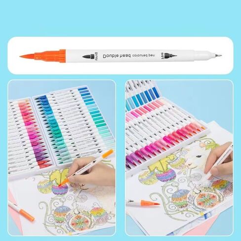 Kindergarten Double head Watercolor Pen Set,12 Colors,Soft head washable… in Saudi Arabia