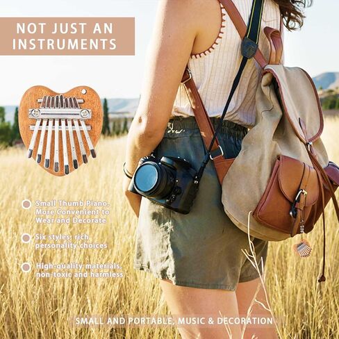 3 عبوات من البيانو الصغير كاليمبا الإبهام 8 مفاتيح، بيانو إصبع مبيرا من الأكريليك الصلب المحمول للأطفال والكبار، هدايا موسيقية للجيب للمبتدئين مع سلسلة in Kuwait