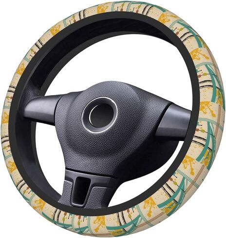 Car Steering Wheel Cover Universal Neoprene Anti Slip Car Accessories Decorative Wheel Protector 15 Inch - Purple Dragonfly in Saudi Arabia
