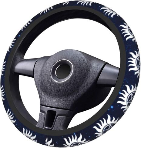 Supernatural Steering Wheel Cover for Women Men Anti-Slip Breathable and Sweat Absorption Universal Cute Steering Wheel Protector Car Accessories -034 in Kuwait