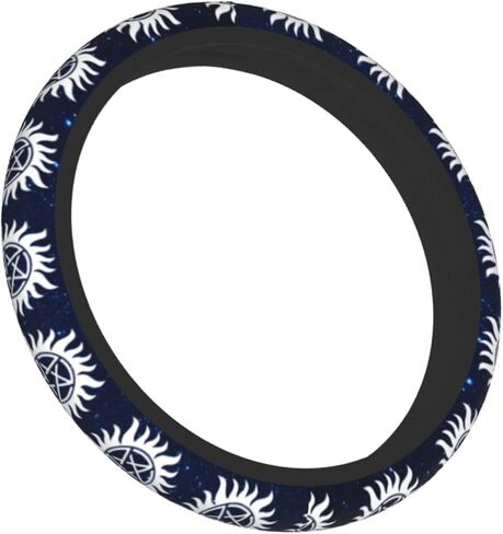 Supernatural Steering Wheel Cover for Women Men Anti-Slip Breathable and Sweat Absorption Universal Cute Steering Wheel Protector Car Accessories -034 in Kuwait