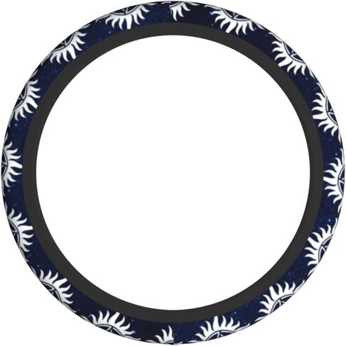 Supernatural Steering Wheel Cover for Women Men Anti-Slip Breathable and Sweat Absorption Universal Cute Steering Wheel Protector Car Accessories -034 in Kuwait
