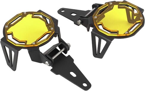 Tbest Motorcycle Fog Lamp Guard,R1200Gs Accessories R 1250 Gsa Accessories Light Covers Motocycle Fog Light Guard Protective Cover Led Lamp Protector Fit For R1200G(Yellow) in Saudi Arabia