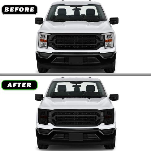 Precut Vinyl Overlay Tint Kit Film Fit for Ford F150 2021 2022 Taillights Third Brake Light with Gloss Dark Smoke Wrap Cover Vinyl Decals Exterior Parts and Accessories(Taillights) in Saudi Arabia
