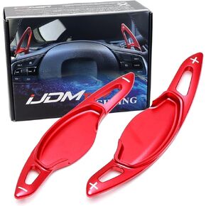 iJDMTOY JDM Style Sports Blue Aluminum Larger Paddle Shifter Extension Compatible with Honda 2022-up Civic, 2023+ Accord, CR-V and Acura Integra