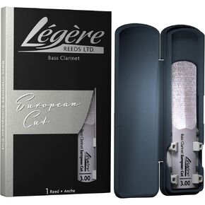 Légère Reeds Premium Synthetic Woodwind Reed, Bass Clarinet, European Cut, Strength 2.00 (BCES2.00)