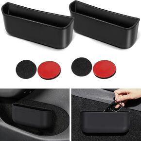 WinDu 2PCS Detachable Organizer for Tesla Model 3 Model Y Model X Model S Door Seat Trunk Storage TPE Sunglasses Holder Center Console Organizer Used for Flocking Surface