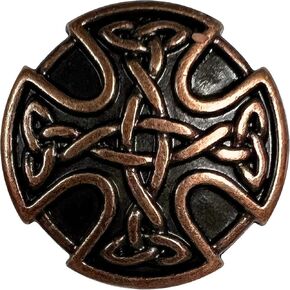 BS9977 المسمار الخلفي سلتيك الصليب Conchos 1 "(25 مللي متر) النحاس العتيقة كونشو سلتيك 10 قطعة