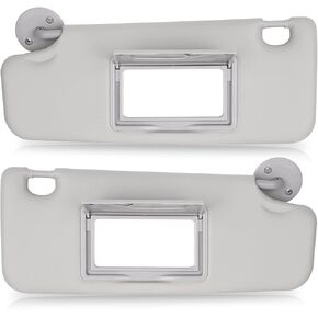 Grey Left Driver & Right Passenger Side Sun Visor Compatible with Chevy Sonic 2012 2013 2014 2015 2016 2017 2018 2019,Spark 2013 2014 2015 2016 Replace# 95327507,95327509