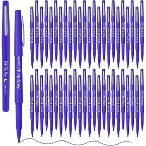 50 Pcs Felt Tip Pens Bulk Medium Point 0.7mm Marker Pen Felt Tip Marker Pen Fine Point Felt Pens Fine Tip Markers Fineliner Pen Planner Marker Pen for Journaling, Note Taking, Planner(Blue)