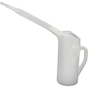 Funnel King 94200 1/2 Qt Industrial Flex Spout Measurer, White