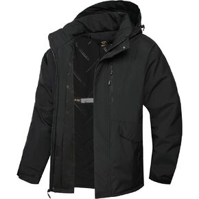 Keevoom Mens Winter Coats Warm Snow Coat Windproof Mountain Raincoat Waterproof Hooded Snowboarding Ski Jackets for Men