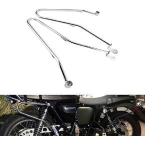 Motorcycle Saddlebags Bars Left & Right Saddlebag Support Bars Mount Brackets Support fit for Triumph Bonneville T100/ SE T100/Thruxton 900(Chrome)