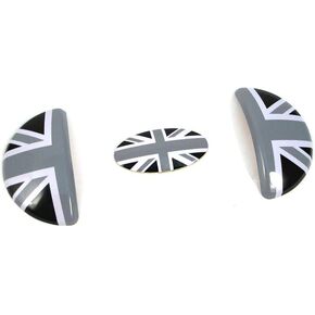 ATEX Black Union Jack Interior Door Handle Cover Stickers for Cooper MK2 R55/R56/R57/R58/R59 2007~2013