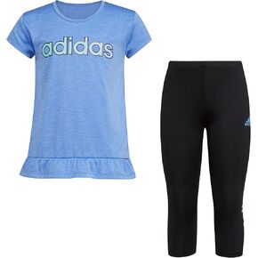 adidas Girls 2-piece Mélange Tee & Capri Tight SetSweatsuit