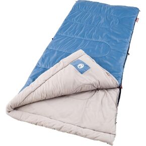 Coleman Sun Ridge Cool-Weather Sleeping Bag 40°F Lightweight for Adults, Camping Sleeping Bag with Easy Packing and Draft Tube to Prevent Heat from Escaping
