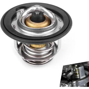 1 PC Car Engine Thermostat, 2.36" x 2.24" Stable Structure Metal Engine Coolant Maintain Temperature Thermostat, Replace OEM 19301-PAA-306 19301-PLC-315 Accessories, for Honda (Silver)