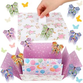 XLSXEXCL Butterfly Explosion Gift Box, Flying Butterfly Surprise Gift Box, Surprise Flying Butterfly Box, DIY Exploding Surprise Gift for Birthdays, Wedding, Christmas, Thanksgiving, Anniversaries