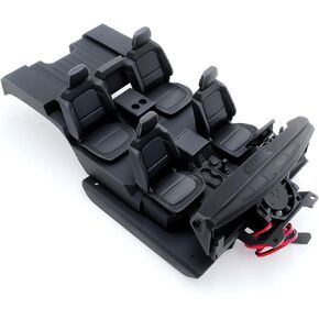 RCHUBAM TRX4-M RC Car Interior Decoration with Cooling Fan RC Complete Interior Cab Seat Kit Compatible with TRX4M 1/18 RC Crawlers Car BodyShell Decoration Parts (Black)