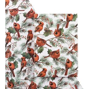 4 أوراق ورق تغليف عيد الميلاد الكاردينال ريد بيرد وهولي بيري تصميم عطلة الشتاء ورق تغليف الهدايا 20 × 28 بوصة in Kuwait