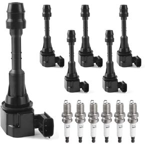 Ignition Coil Pack & Spark Plugs fit for 3.5 4.0 Nissan Altima Maxima Pathfinder Frontier Murano Quest Xterra, Infiniti QX4 2005 2006 2007 2008 2009 2010 2011 2012 2013 2014 2015 2016 2017 2018 2019