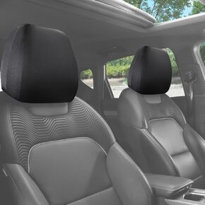 2 PCS Car Seat Headrest Protective Cover, Elastic Full Surround Soft Scratch-Resistant Breathable Cover, Washable and Reusable Simple Dust Cover, Universal for Most Cars Trucks (Black)