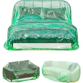 Skywin Furniture Covers for Moving -10Pack,101x75x50 Large Sofa Couch Storage Bag & Plastic Couch Cover Dust Protector for Furniture Covering Wrap -Clear Furniture Wrapping for Moving and Protection