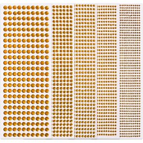 3555pcs Self Adhesive Face Gems for Makeup, Festival Jewels, Hair Gems, Rhinestone Stickers for Face, Eye, Makeup, Nail, Body, Crafts 5sheets (color-3/4/5/6/8mm)