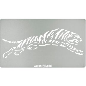 Aleks Melnyk No.479 Metal Stencil, Tiger Mammal Animal, Safari Animal, Small Stencil, 1 PCS, Template for Wood Burning, Engraving, Crafting, Scrapbook, Art