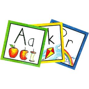 Learning Without Tears Color Wall Cards- Get Set for School- Pre-K and TK, Sensory, Alphabet, Letters and Illustrations, Classroom Display and Student Reference- for School and Home Use