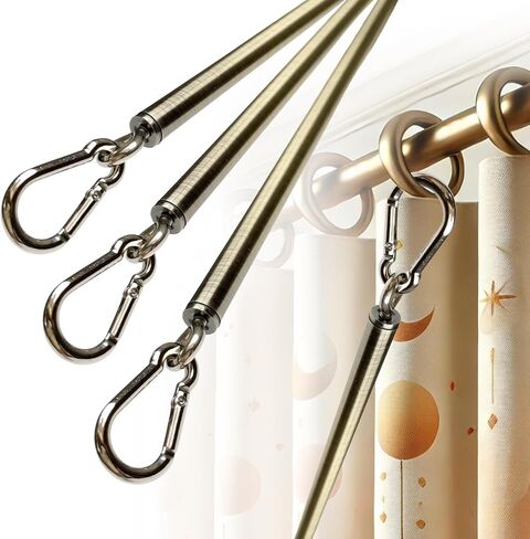 36 inch (2 Pack) Light Bronze Iron Curtain Pull Wand - Drapery Pull Rod - Versatile Curtain Wand - Strong Curtain Pull Rod - Metal Drapery Wand (36in AB 2pk) in Kuwait
